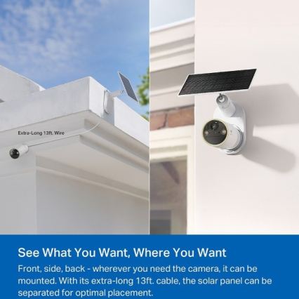 TP-Link - Outdoor Solar Camera with Sensor, IP66, Wi-Fi