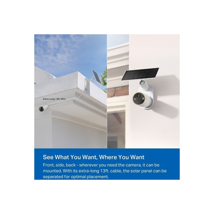TP-Link - Outdoor Solar Camera with Sensor, IP66, Wi-Fi