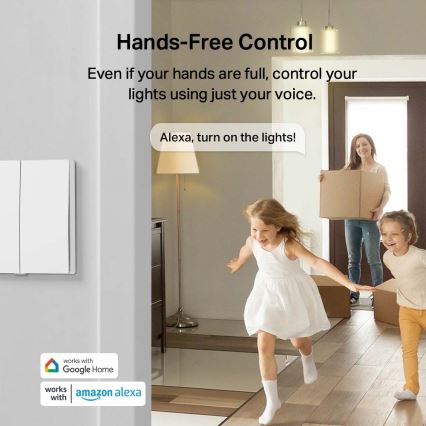 TP-Link - Smart Dual-Button Light Switch 2xAAA Wi-Fi
