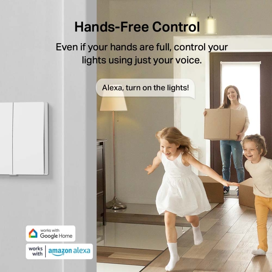 TP-Link - Smart Dual-Button Light Switch 2xAAA Wi-Fi