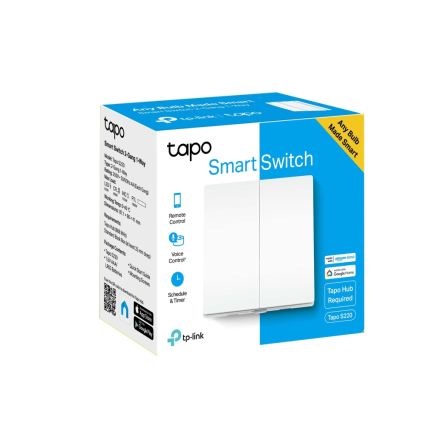 TP-Link - Smart Dual-Button Light Switch 2xAAA Wi-Fi