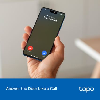 TP-Link - Smart mini Wi-Fi video doorbell