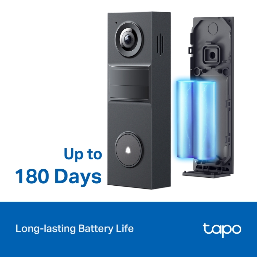 TP-Link - Smart mini Wi-Fi video doorbell
