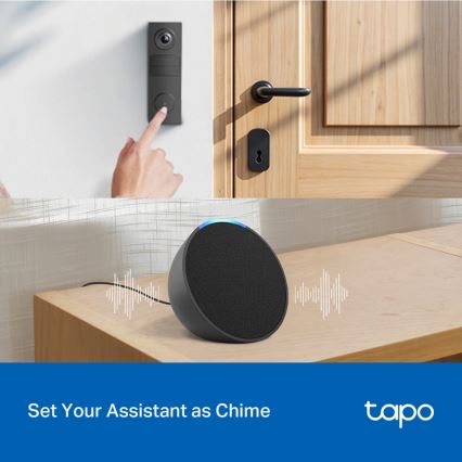 TP-Link - Smart mini Wi-Fi video doorbell