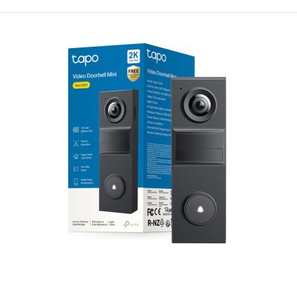 TP-Link - Smart mini Wi-Fi video doorbell