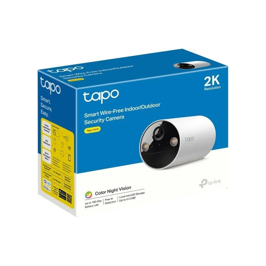 TP-Link - Smart Outdoor Camera with Sensor, IP65, Wi-Fi