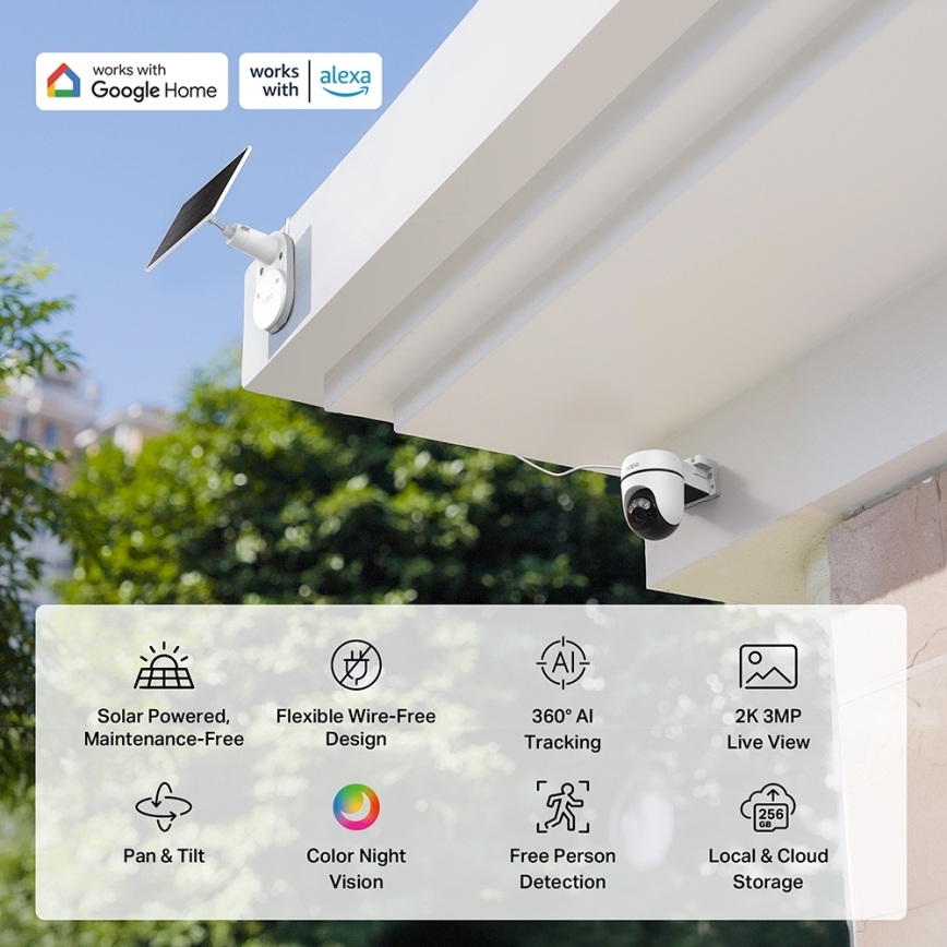 TP-Link - Smart Solar-Powered Camera 5V IP65 Wi-Fi