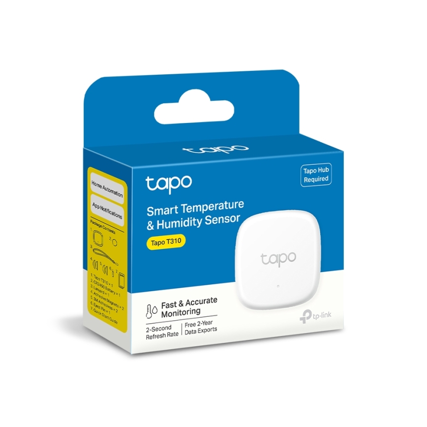 TP-Link - Smart Temperature and Humidity Sensor, Wi-Fi, 1x CR2450