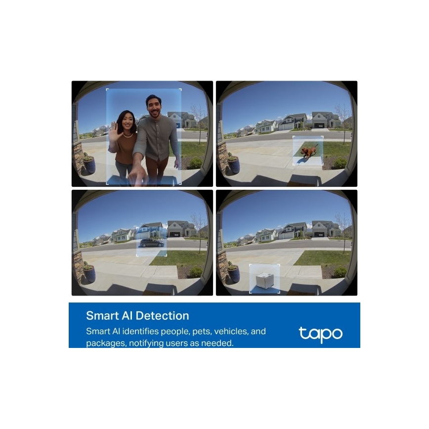 TP-Link - Smart Video Doorbell 2K 10000 mAh IP66 Wi-Fi Tuya