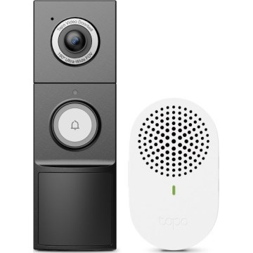 TP-Link - Smart Video Doorbell with 2K Sensor, 10000 mAh Battery, IP66, Wi-Fi