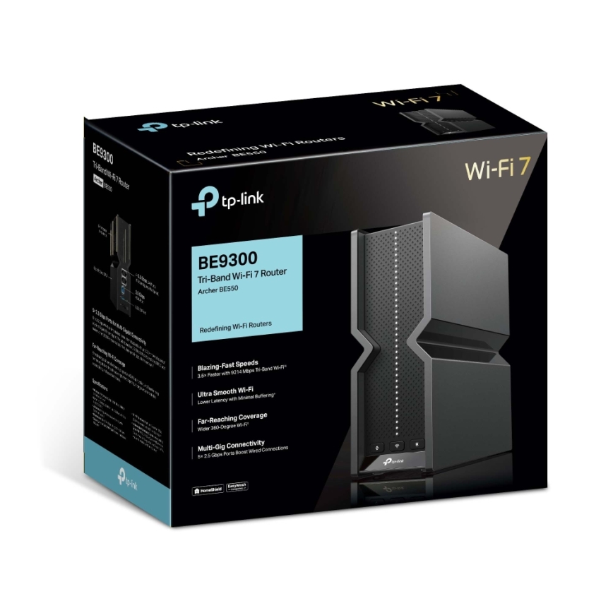 TP-Link - Tri-band Wi-Fi 7 Router Archer BE550