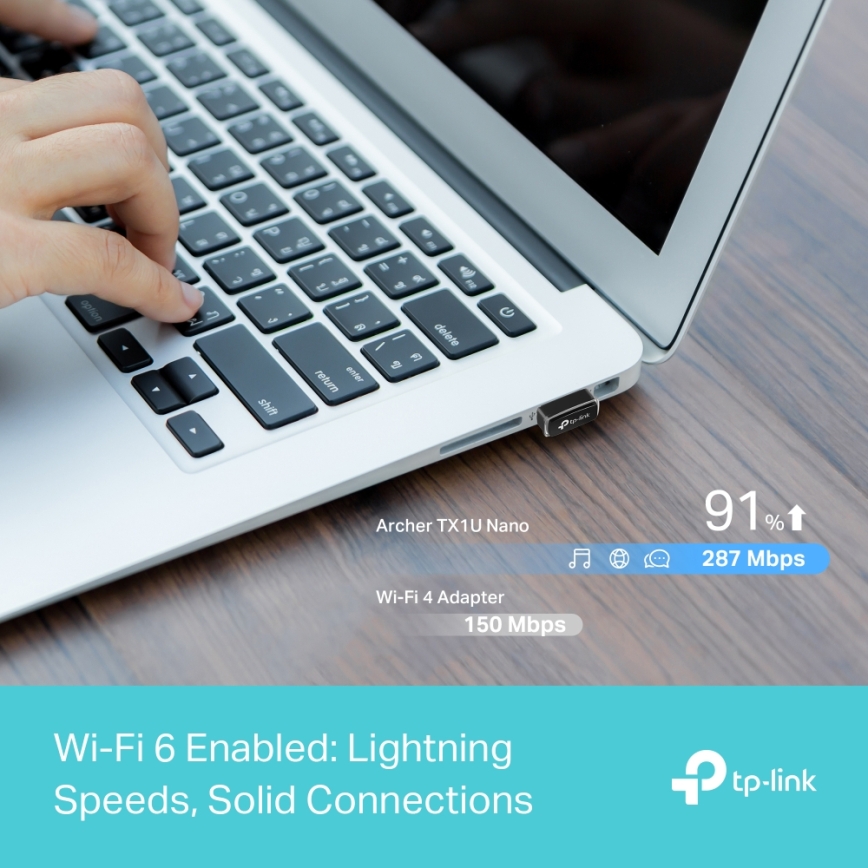 TP-Link - Wireless Wi-Fi 6 USB Nano Adapter