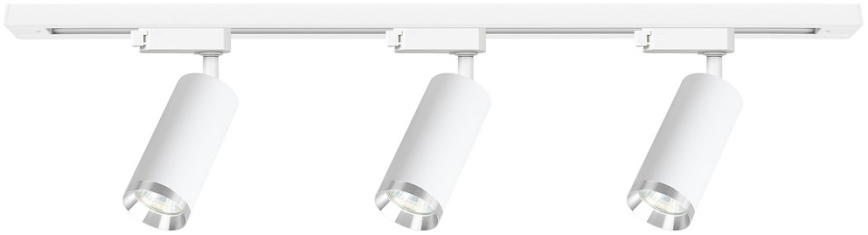 Track-mounted spotlight MICA 3×GU10/10W/230V white/matte chrome