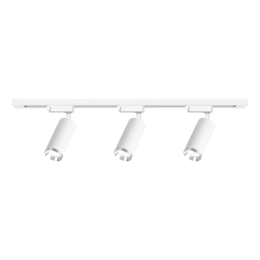 Track-mounted spotlight MICA 3×GU10/10W/230V white/matte chrome