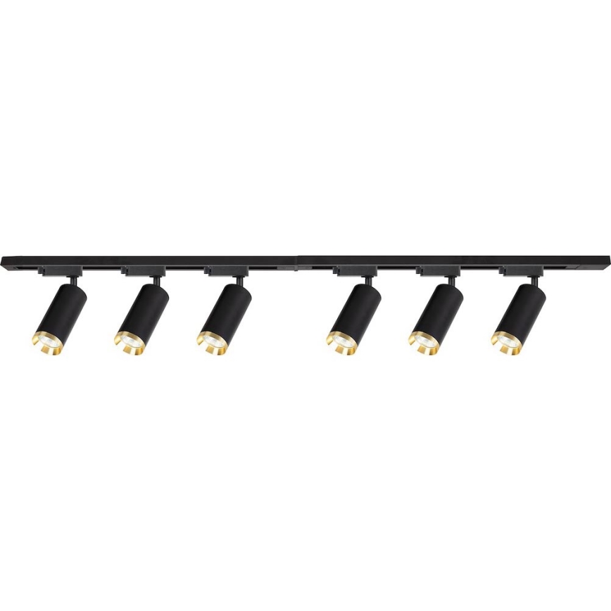 Track-mounted spotlight MICA 6xGU10/10W/230V black/gold