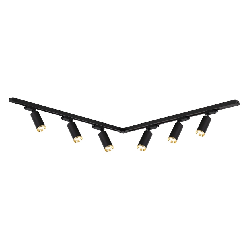 Track-mounted spotlight MICA 6xGU10/10W/230V black/gold