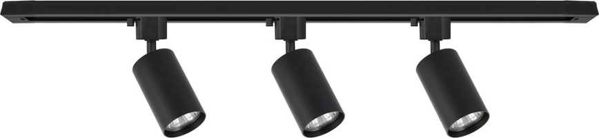 Track-mounted spotlight TIGER 3xGU10/10W/230V black