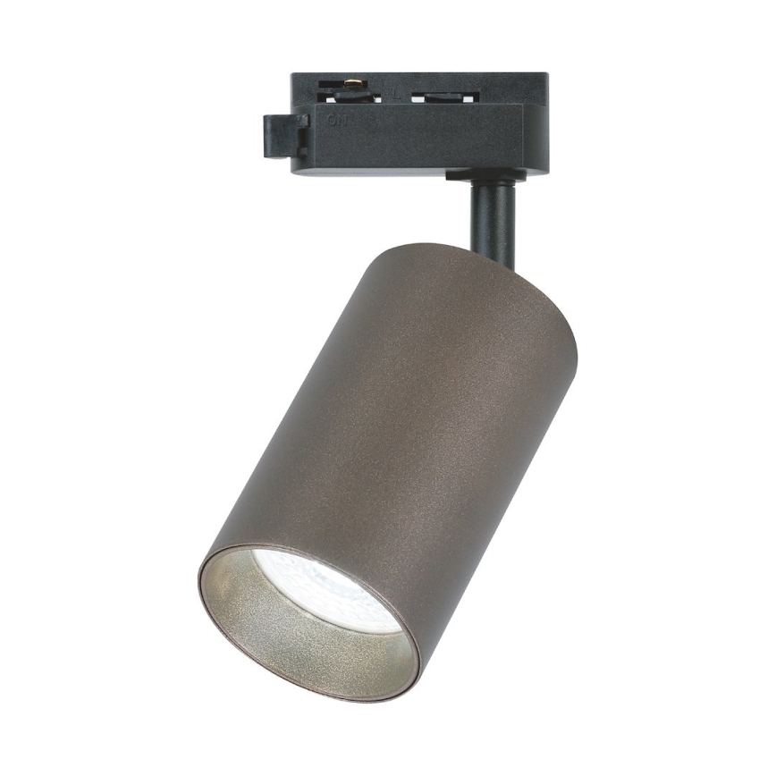 Track spotlight for 1-phase PIPE system, 1xGU10/10W/230V, brown
