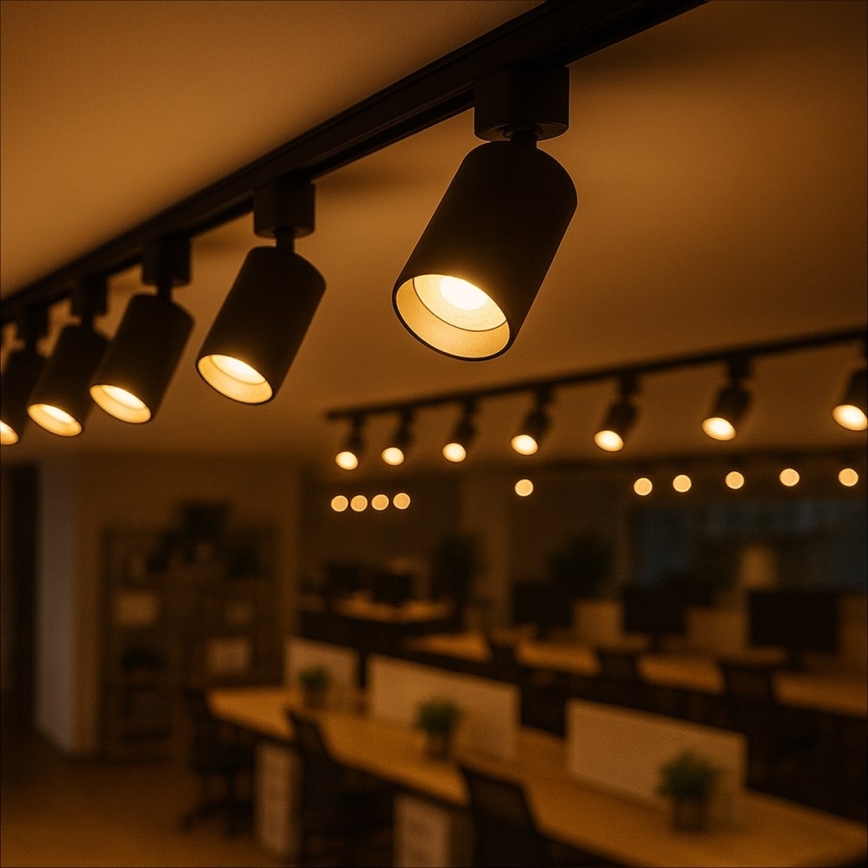 Track spotlight for 1-phase rail system TIGER 1xGU10/10W/230V black