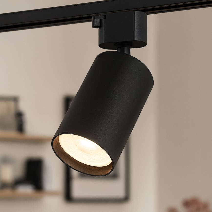 Track spotlight for 1-phase rail system TIGER 1xGU10/10W/230V black