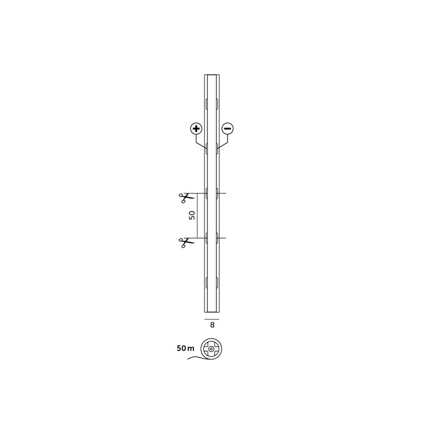 TRAMO LED Strip LED/500W/24V 50 m 4000K
