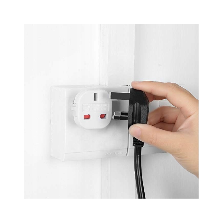 Travel adapter UK/EU 230V white
