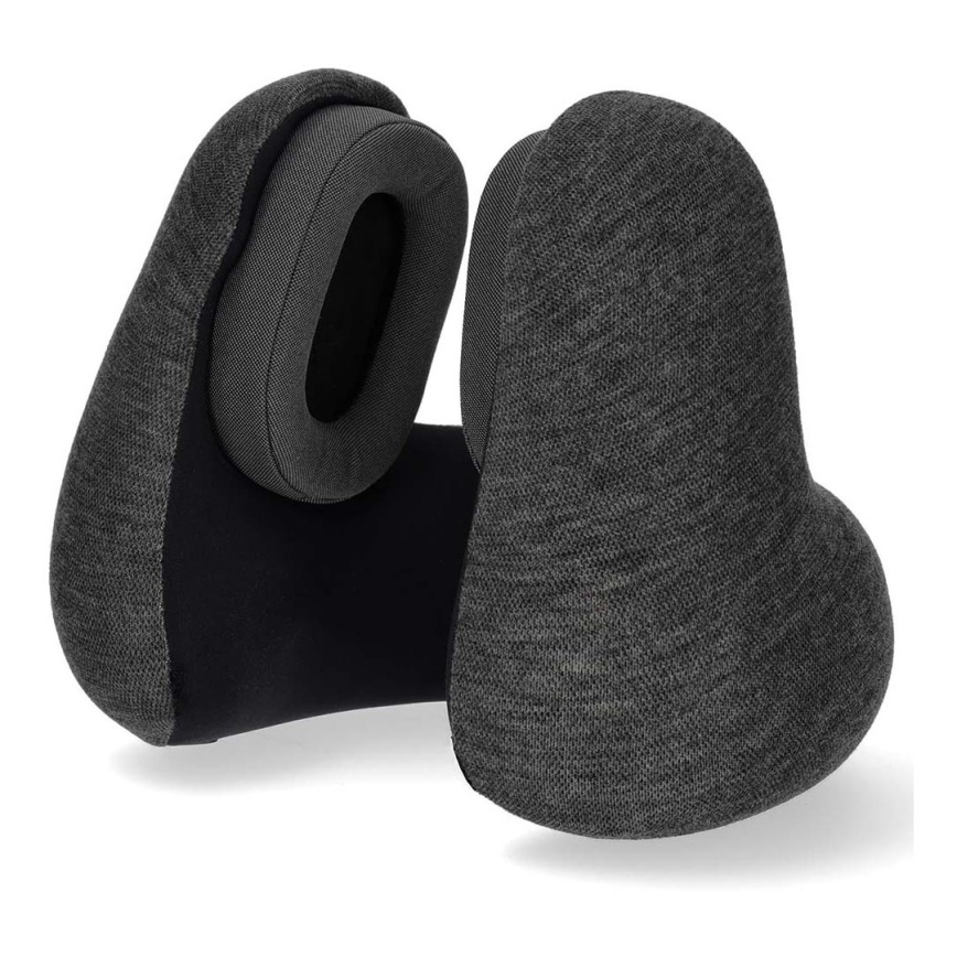 Travel pillow with built-in wireless earphones 400 mAh grey