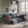 TRENTO Reversible Corner Sofa Bed, 3-Seater with Storage — Anthracite