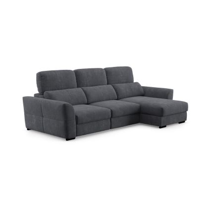 TRENTO Reversible Corner Sofa Bed, 3-Seater with Storage — Anthracite