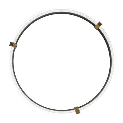 TRIANGLE LED cable-suspended pendant, 40W, 230V, 3000/4000/6000K, Ø 60 cm, black