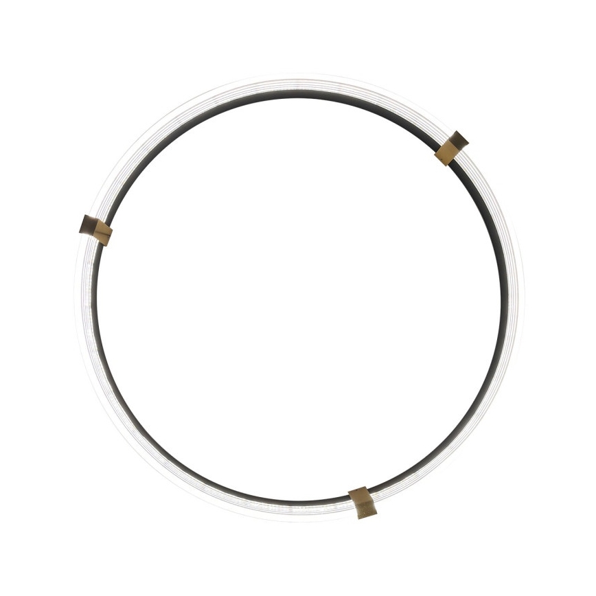 TRIANGLE LED cable-suspended pendant, 40W, 230V, 3000/4000/6000K, Ø 60 cm, black