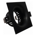 Trim for GU10 recessed downlight 8,6x8,6 cm black