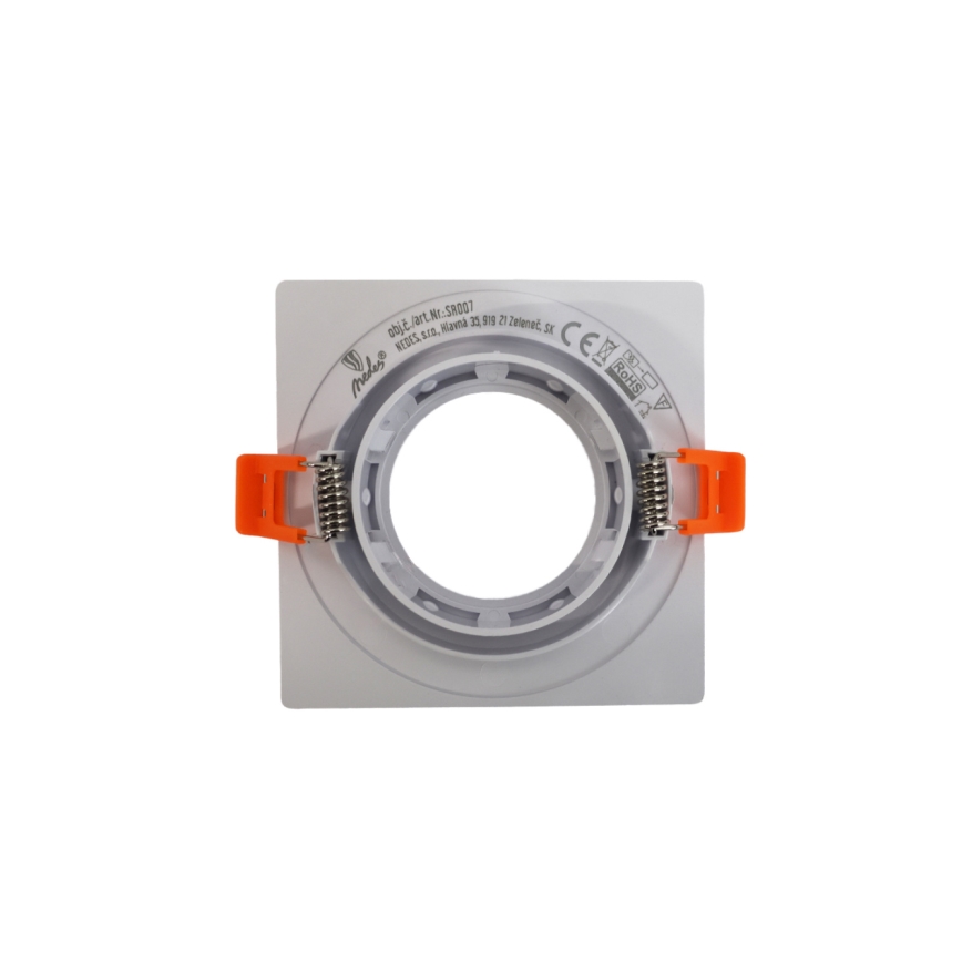 Trim for GU10 recessed light, 9×9 cm, white