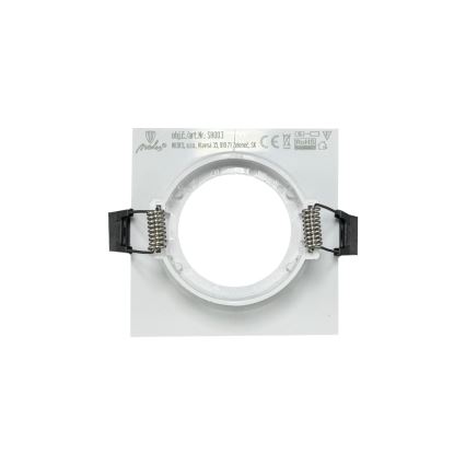 Trim frame for GU10 recessed downlight, 8.6 x 8.6 cm, white