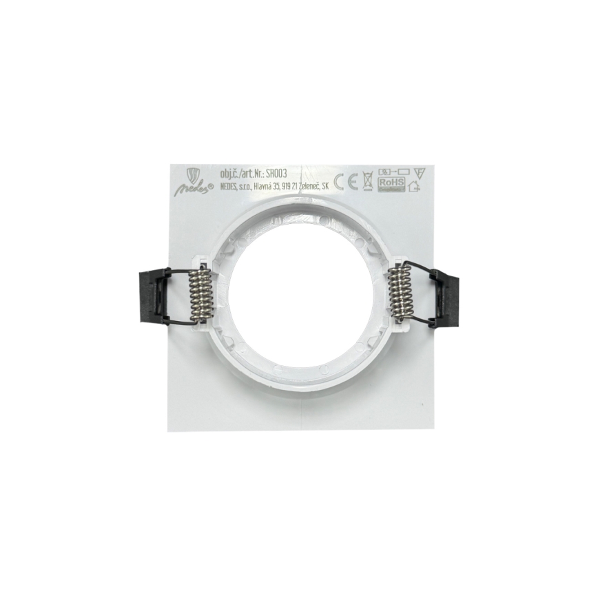 Trim frame for GU10 recessed downlight, 8.6 x 8.6 cm, white