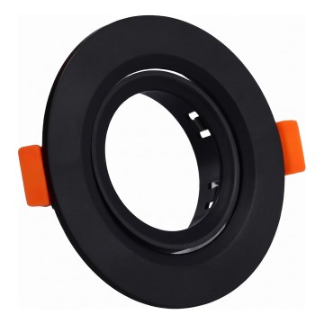 Trim ring for recessed GU10 downlight, Ø 9 cm, black