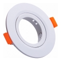 Trim ring for recessed GU10 downlight, Ø 9 cm, white