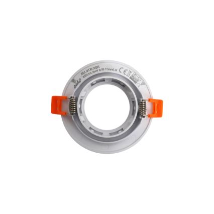Trim ring for recessed GU10 downlight, Ø 9 cm, white