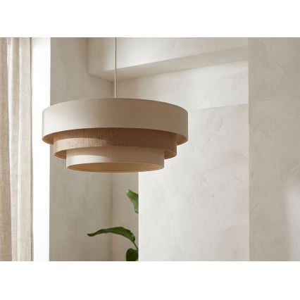 TRINITI Corded Pendant Light 1xE27/60W/230V Ø 40 cm Cream/Beige