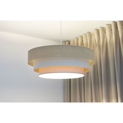 TRINITI pendant light on cable, 1 x E27/60W/230V, Ø 40 cm, beige/cream