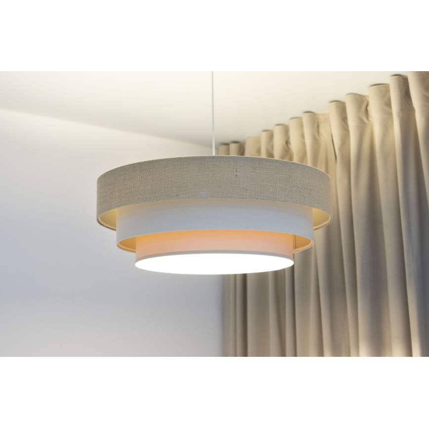 TRINITI pendant light on cable, 1 x E27/60W/230V, Ø 40 cm, beige/cream