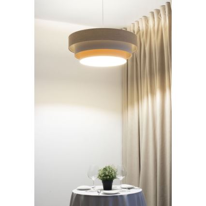 TRINITI pendant light on cable, 1 x E27/60W/230V, Ø 40 cm, beige/cream