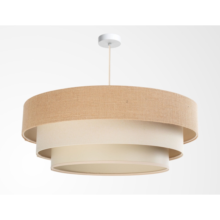 TRINITI pendant light on cable, 1 x E27/60W/230V, Ø 40 cm, beige/cream