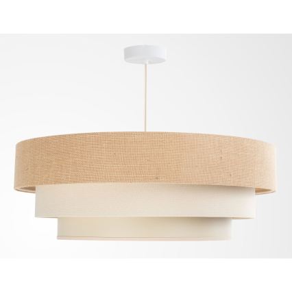 TRINITI pendant light on cable, 1 x E27/60W/230V, Ø 40 cm, beige/cream