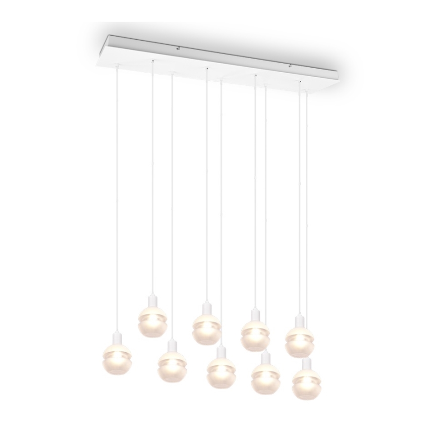 Trio - Cable-suspended chandelier MELA 9xE14/25W/230V white