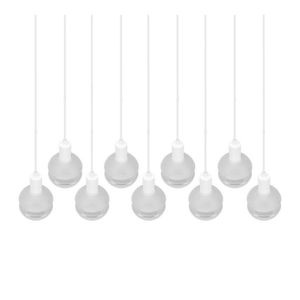 Trio - Cable-suspended chandelier MELA 9xE14/25W/230V white