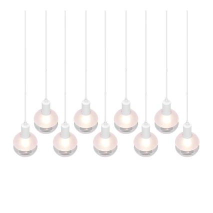 Trio - Cable-suspended chandelier MELA 9xE14/25W/230V white
