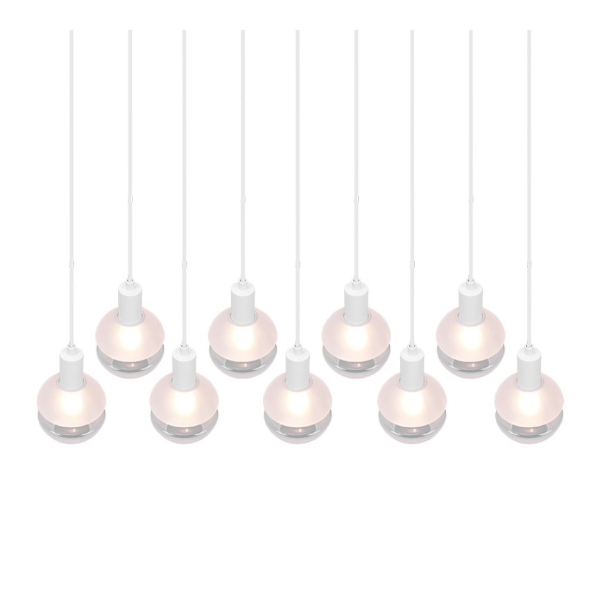 Trio - Cable-suspended chandelier MELA 9xE14/25W/230V white