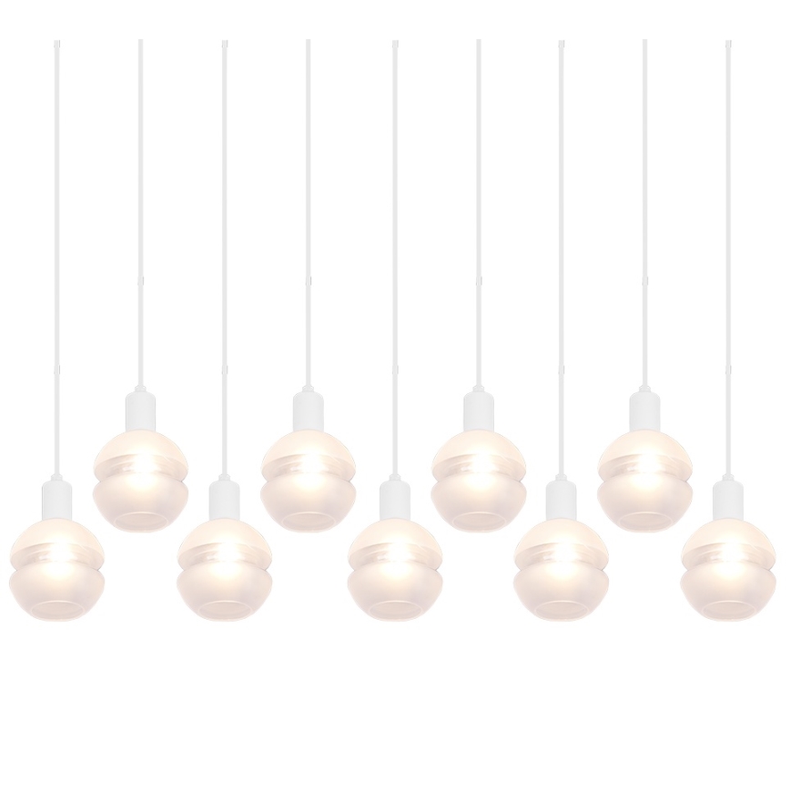 Trio - Cable-suspended chandelier MELA 9xE14/25W/230V white