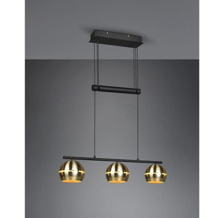 Trio - Chandelier on a string FLETCHER 3xE14/40W/230V brass